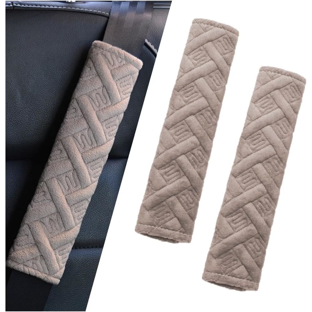 4-pack seat belt shoulder pad cushions khaki — view 2
