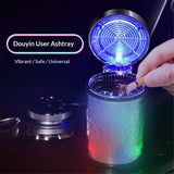 2-pack portable car ashtray with LED light — view 3