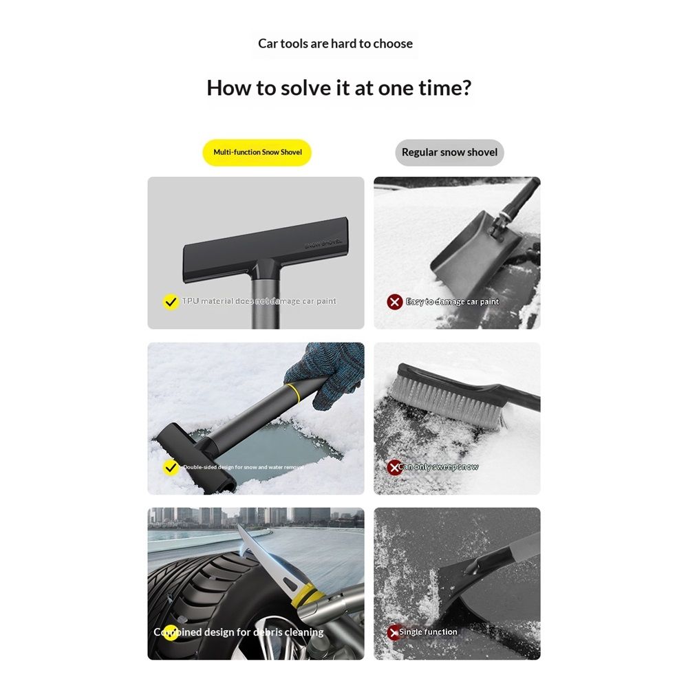 Extendable snow brush and ice scraper — view 6