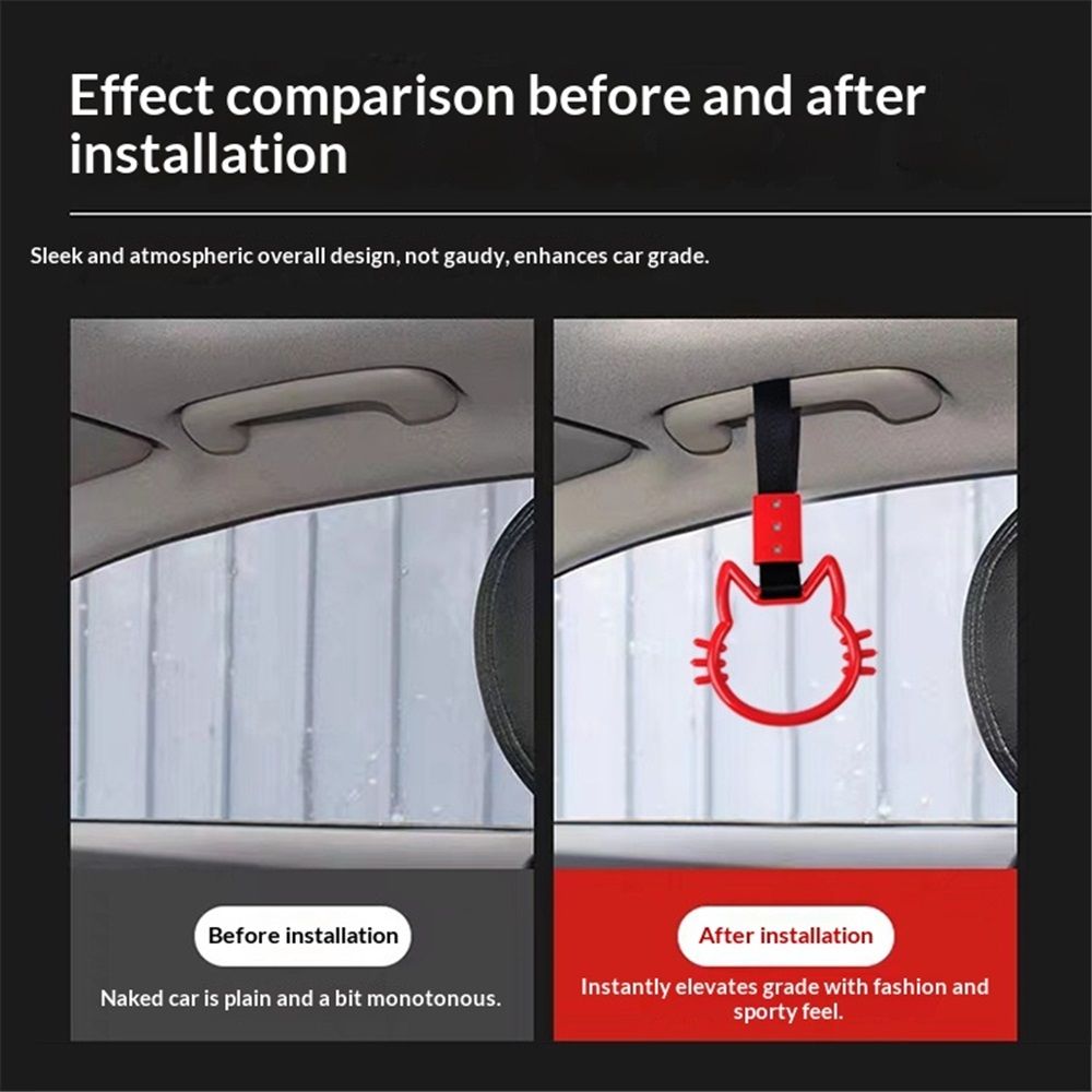Car handle hand strap drift charm red — view 4