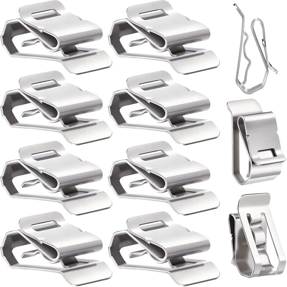 100-pack stainless steel cable clips — view 2