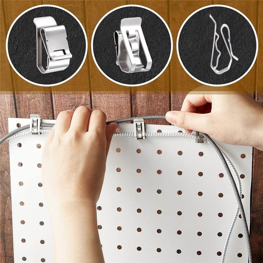 100-pack stainless steel cable clips — view 4