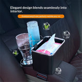 Car armrest storage box with cup holders — view 4
