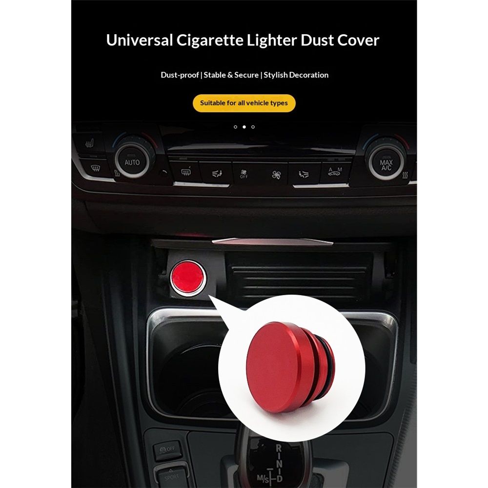 4-pack aluminium cigarette lighter plug red — view 5