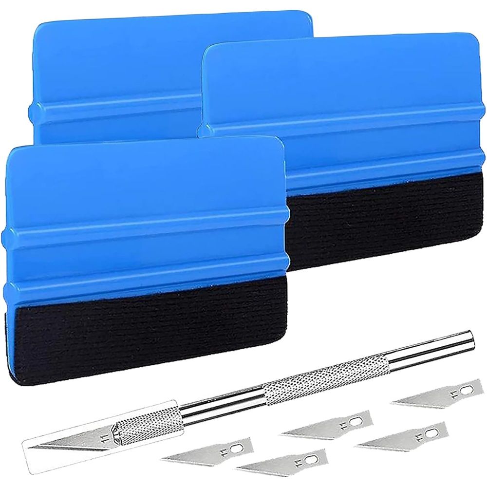 Felt edge vinyl squeegee 4-inch set — view 2
