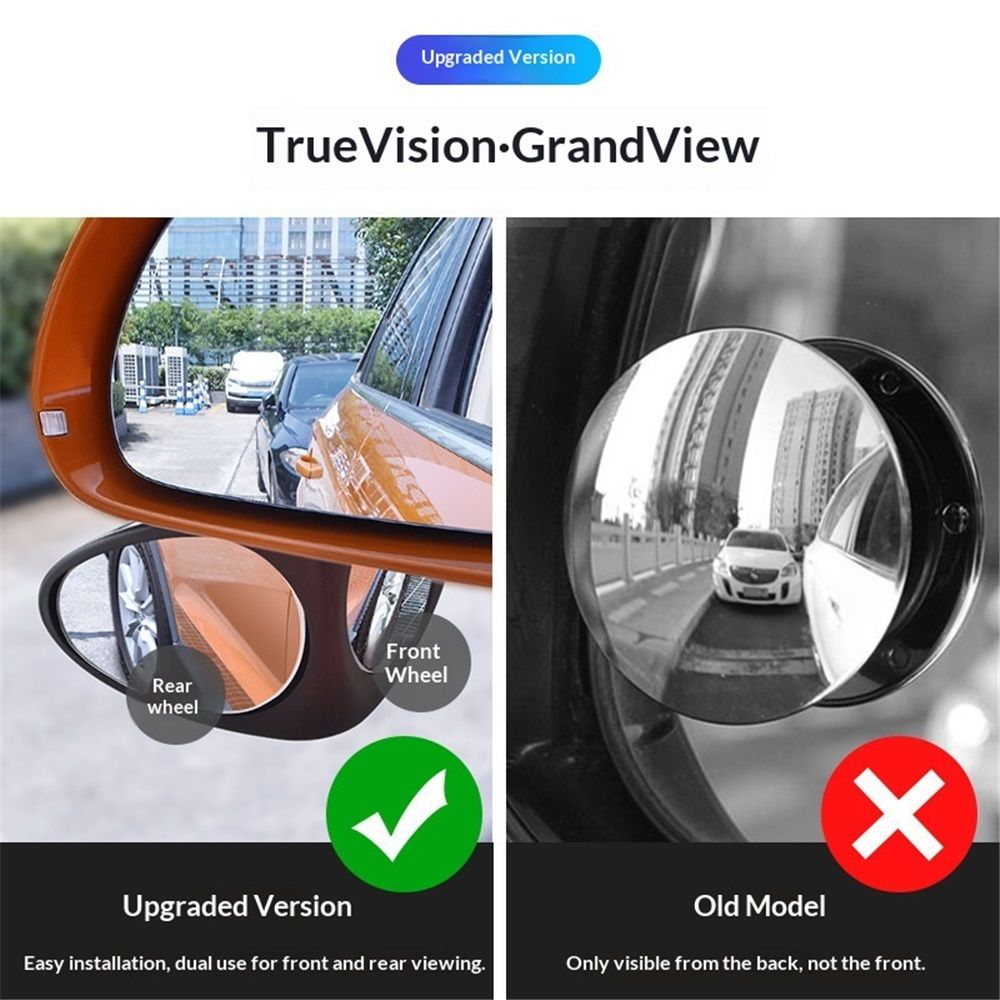 2-pack convex blind spot car mirror — view 5