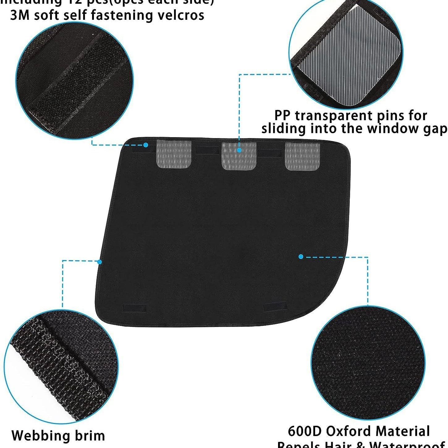 Pair of dog car door protectors black — view 3