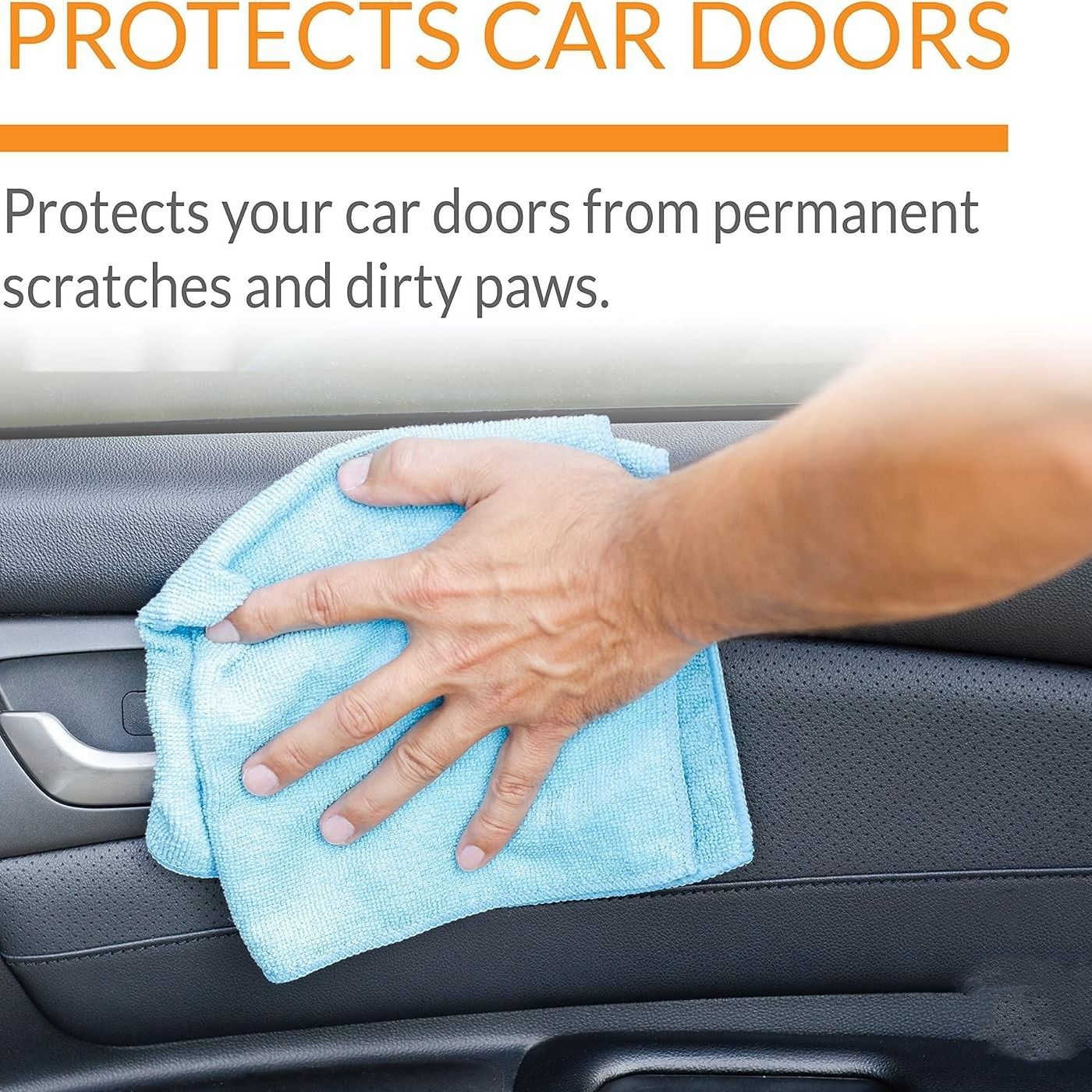 Pair of dog car door protectors black — view 5