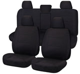 Toyota HiLux Dual Cab Black Seat Covers — view 2