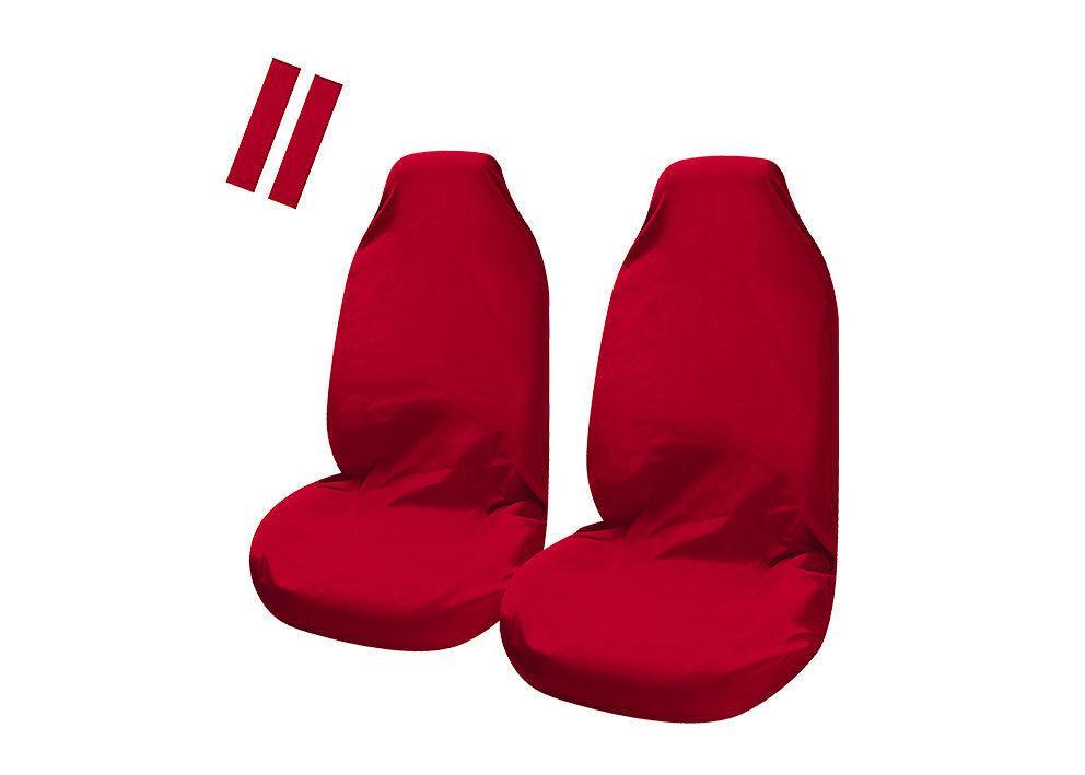 Universal Pulse Throwover Front Seat Covers Red — view 2