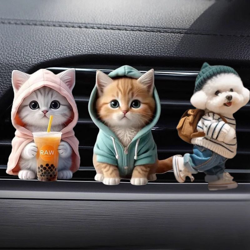Vent-mount puppy car air freshener diffuser — view 4
