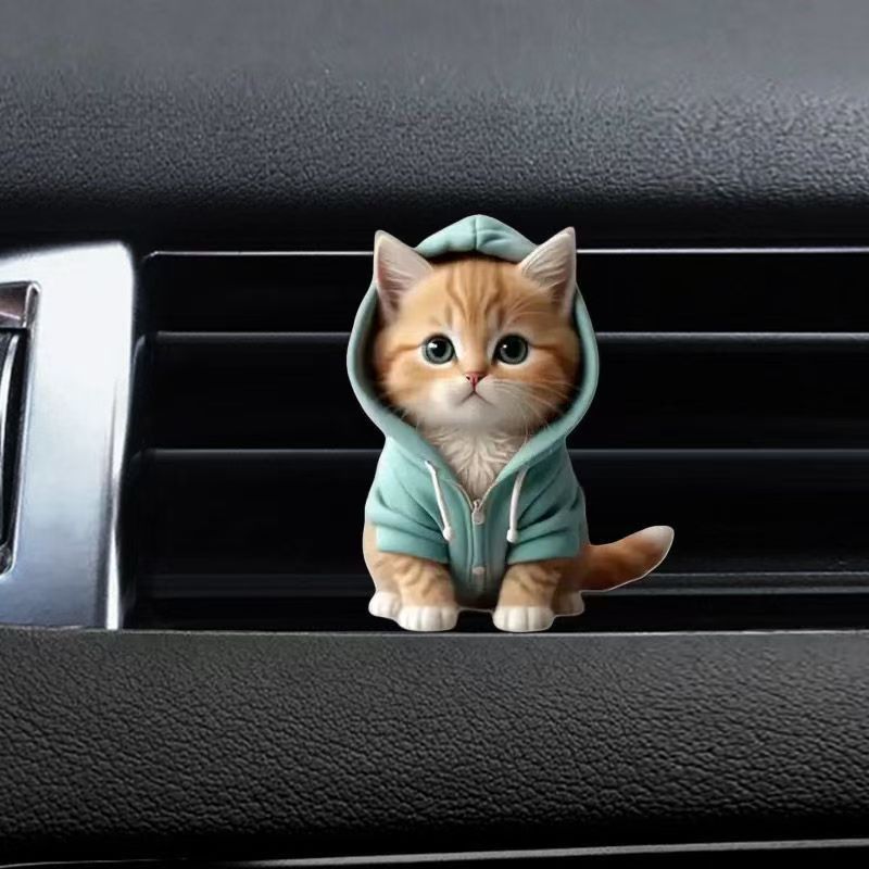 Blue Hoodie Kitten Pink Milk Tea — view 5