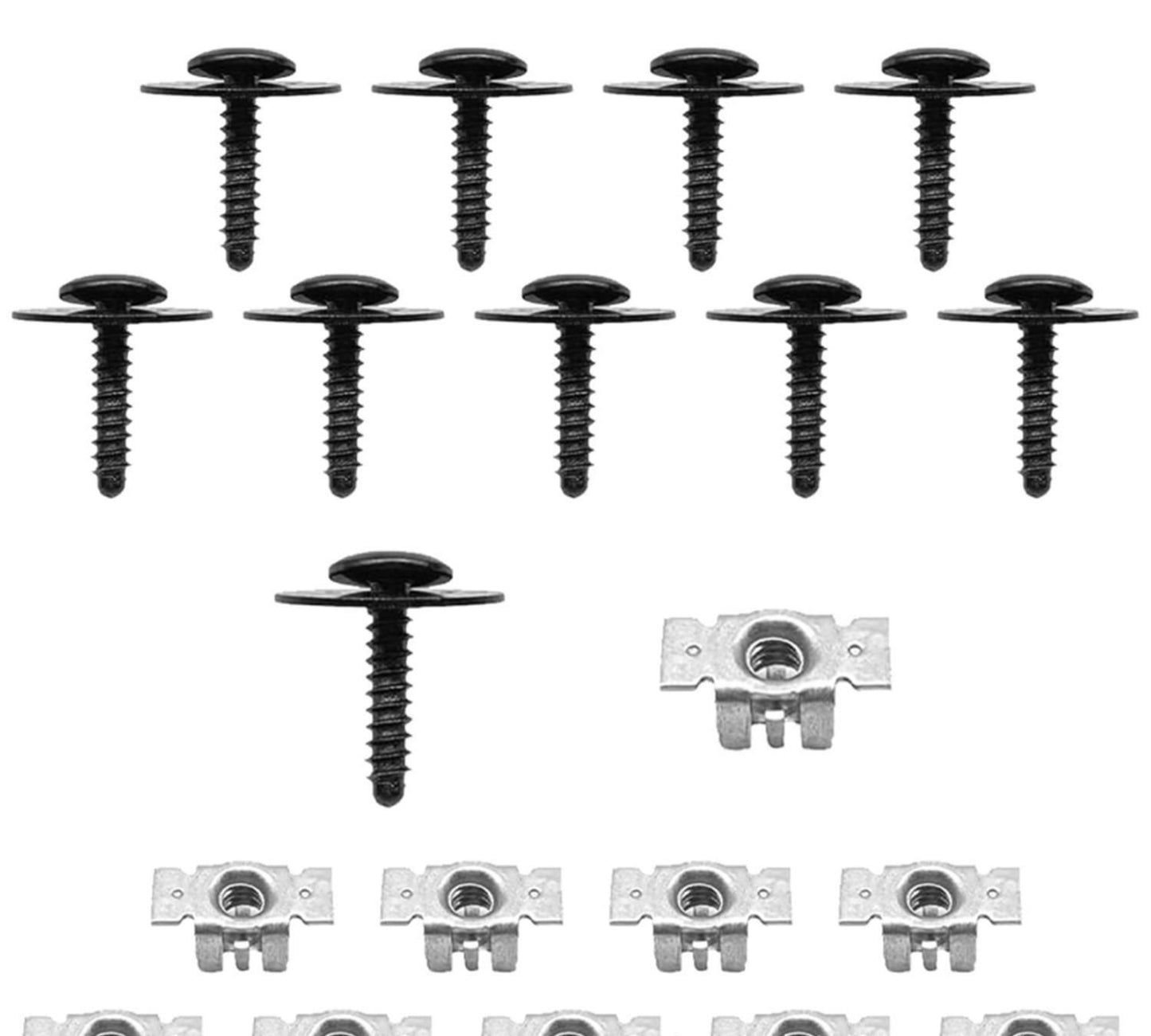 20-piece car bumper screws and U-nuts — view 5