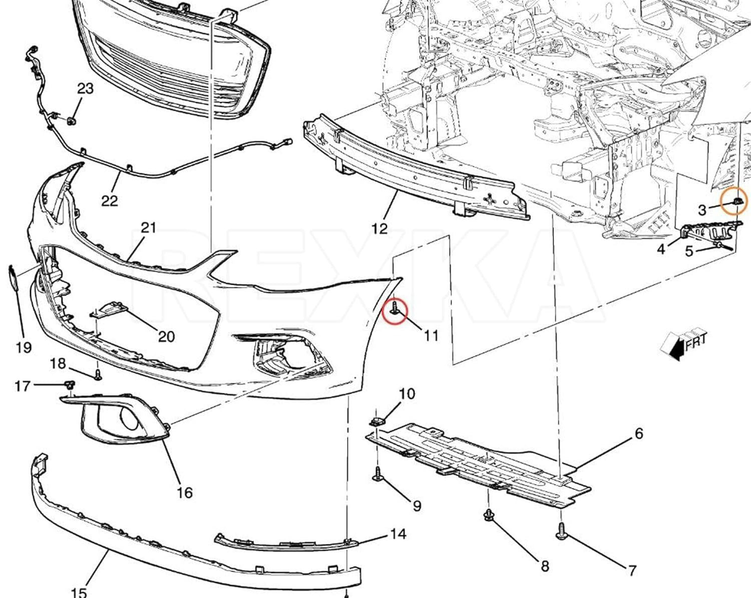 20-piece car bumper screws and U-nuts — view 6