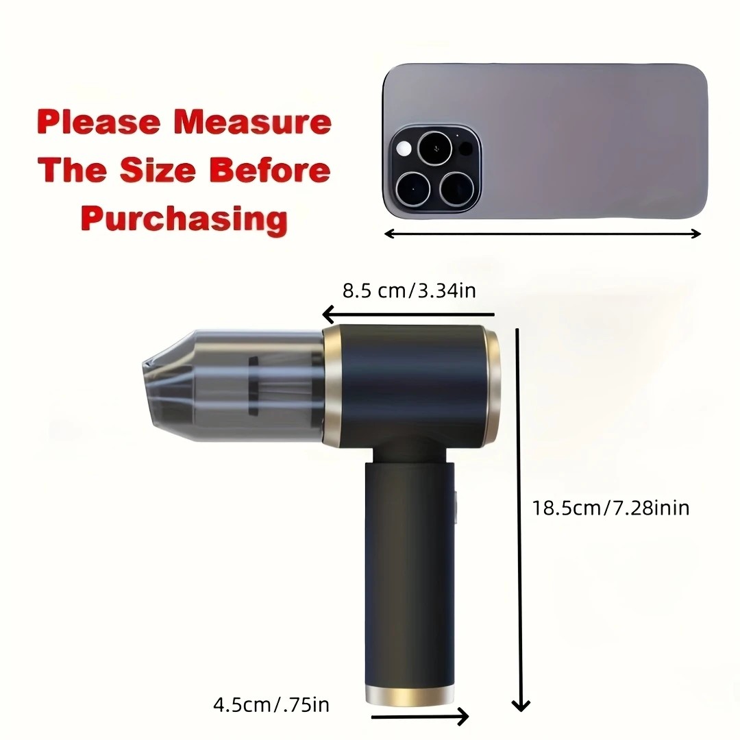 Cordless handheld car vacuum blow-suction — view 10