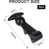 4-pack rubber bonnet quick release fasteners — view 3