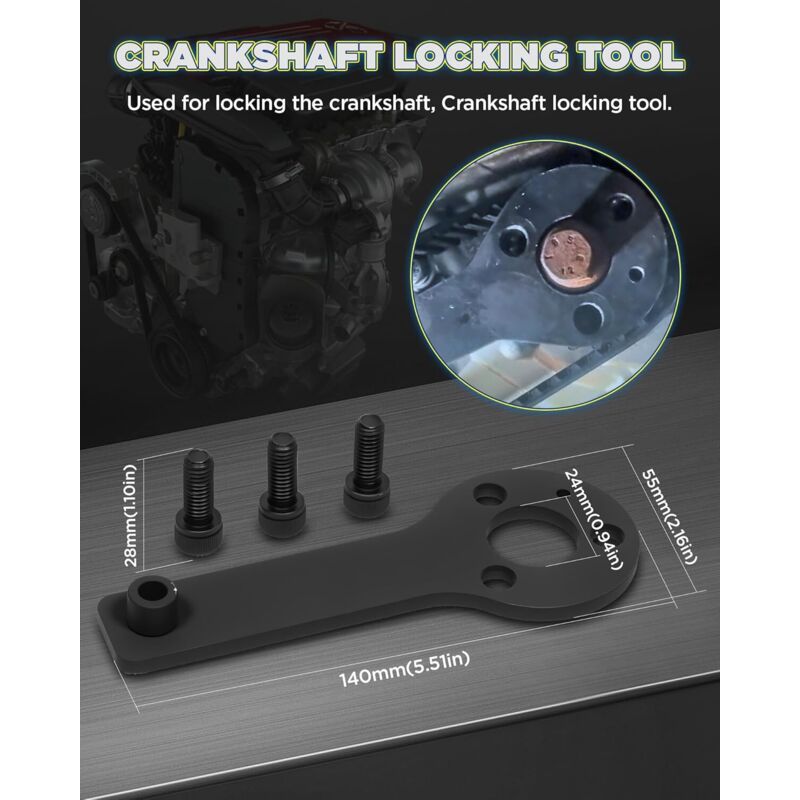 Timing belt locking tool kit for Fiat 500 — view 5