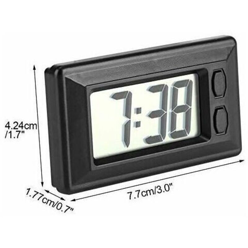 LCD digital car dashboard clock — view 3