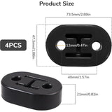 Black rubber exhaust hanger mount 12mm — view 3