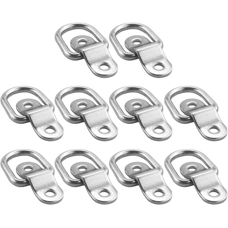 10-pack D-ring tie down anchors — view 2