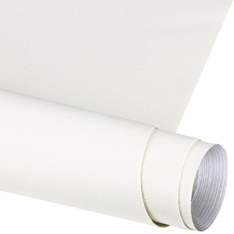 White faux leather repair patch 150x40cm — view 2