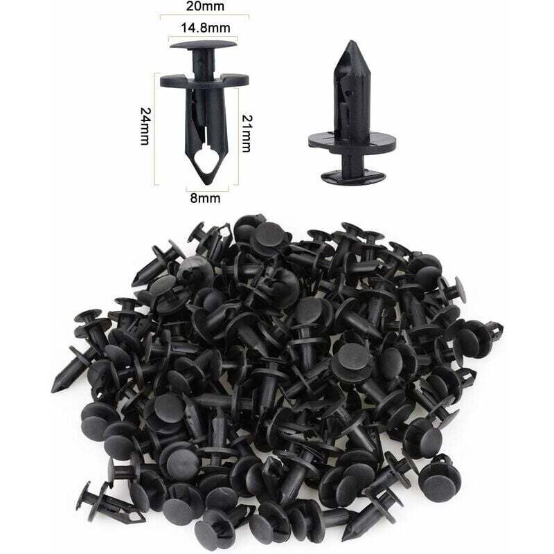 120-pack plastic push rivet clips 8mm — view 3