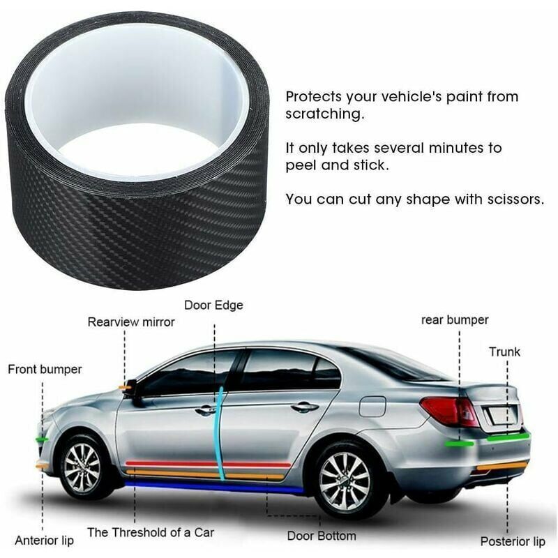Carbon fibre car door edge film 5cm x 3m — view 3
