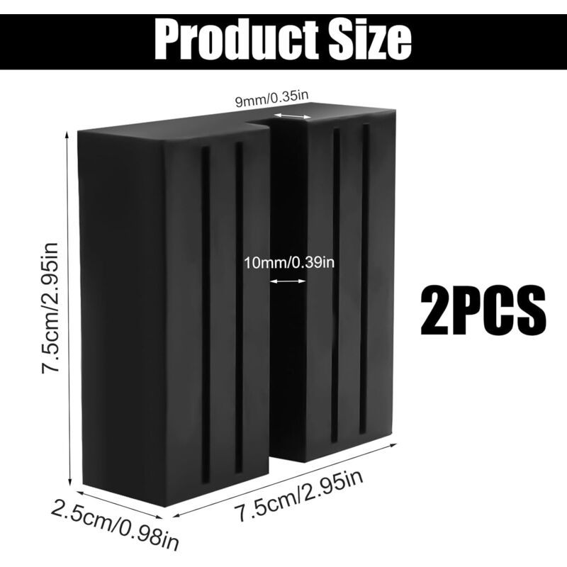 Square rubber jack pad 75x75x25mm — view 3