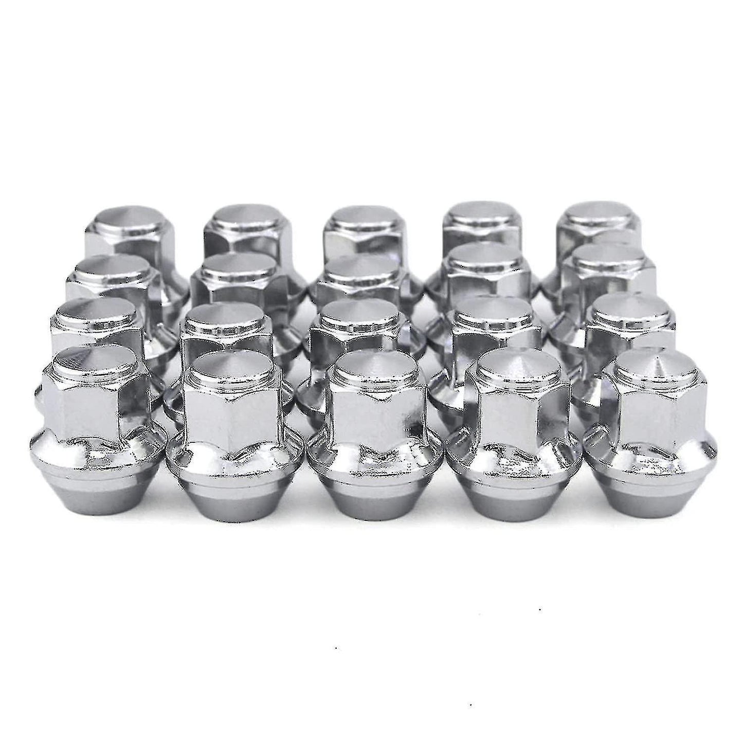 Silver aluminium wheel nuts M12x1.5 Ford — view 2