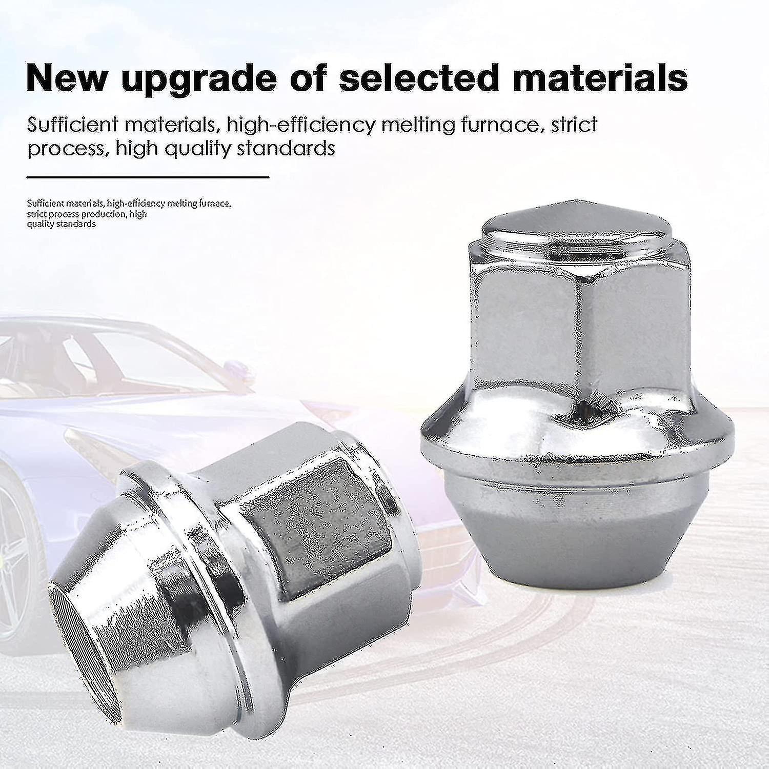 Silver aluminium wheel nuts M12x1.5 Ford — view 4