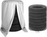 Universal silver tyre storage cover for 4 tyres — view 2