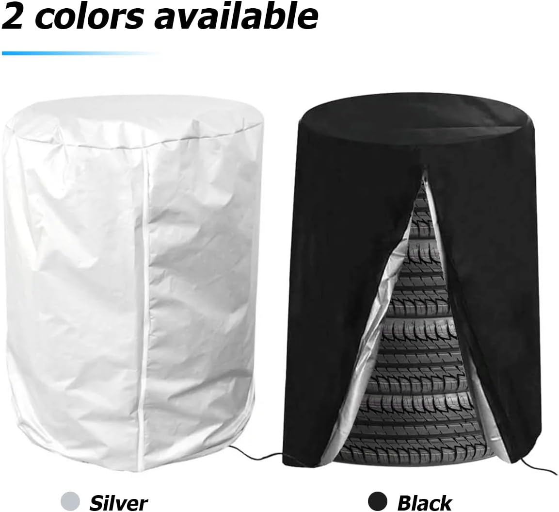 Universal silver tyre storage cover for 4 tyres — view 6