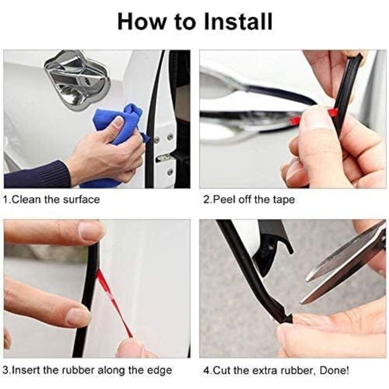 5m car door edge protector rubber strip — view 3