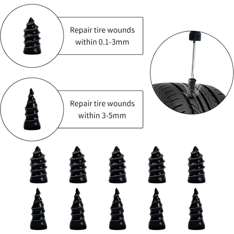 30 pcs rubber tyre repair spikes — view 5