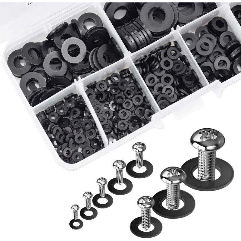 500 pcs black plastic lock washers M2.5-M10 — view 6
