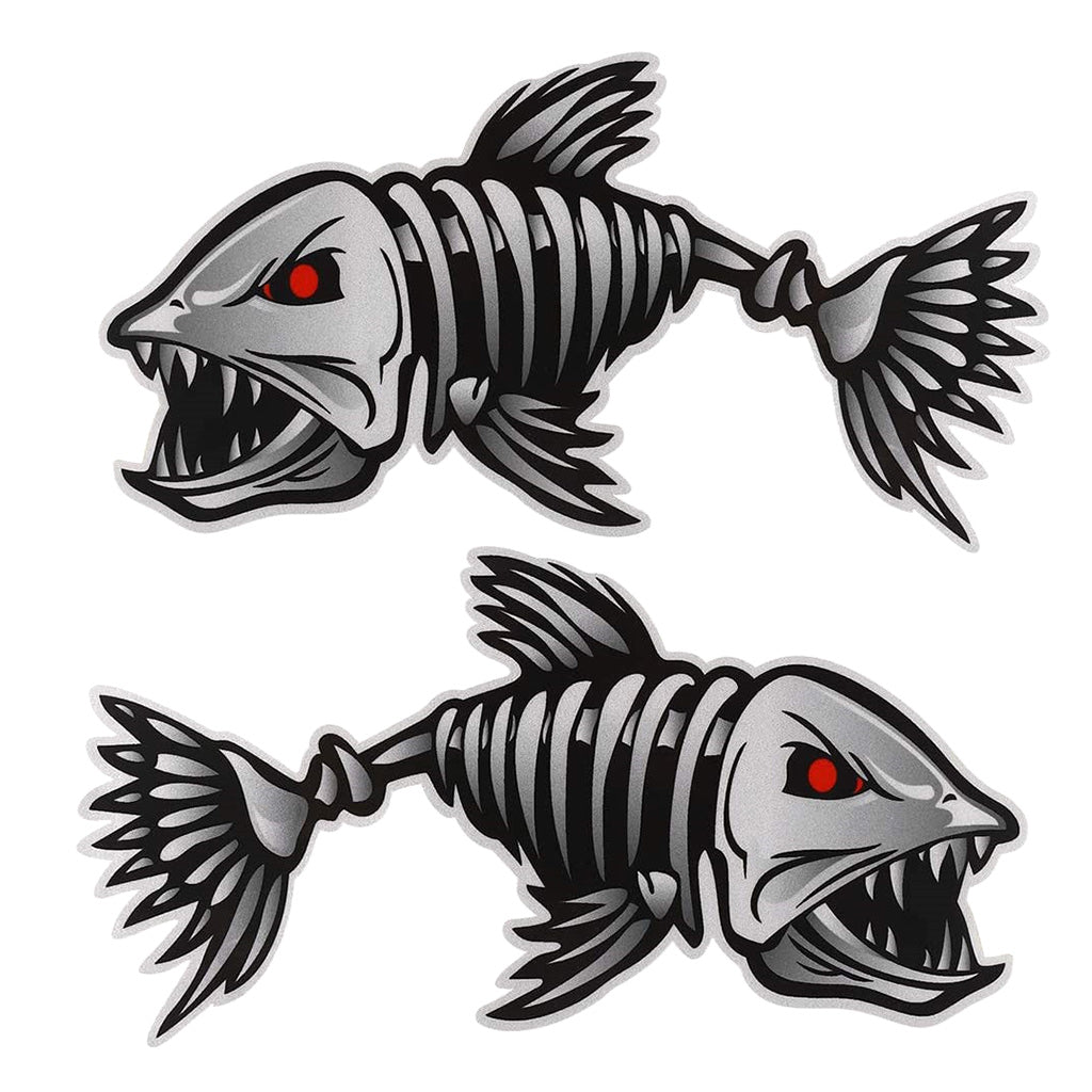 2 pcs reflective fishing boat decals 25x13cm — view 2