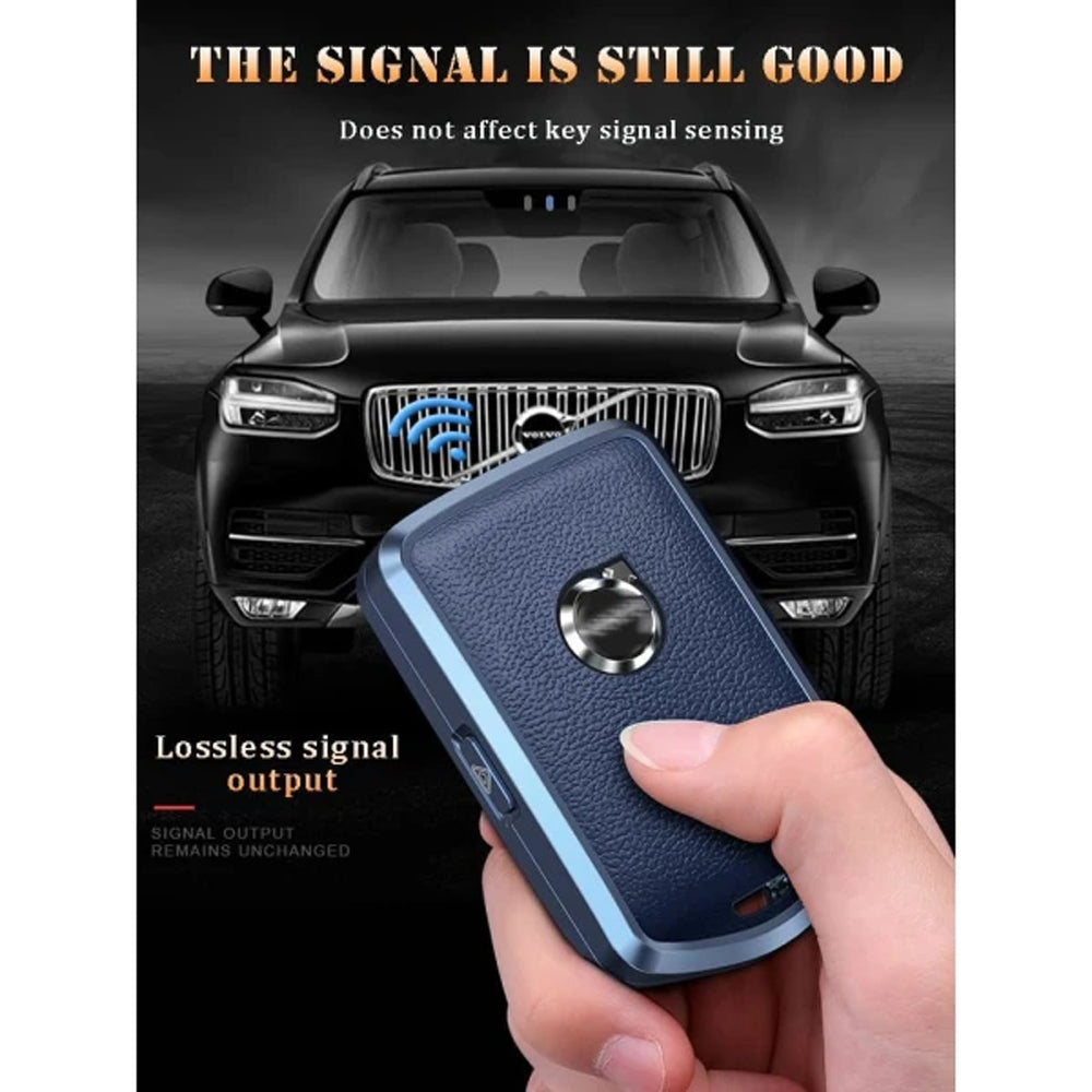 Blue Volvo smart car keychain — view 3