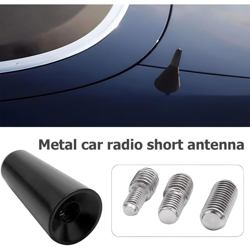 Universal amplified 3cm short car antenna — view 3