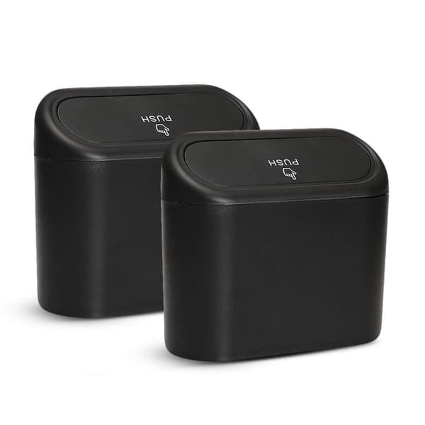 2 pack small waterproof car bin with lid — view 3