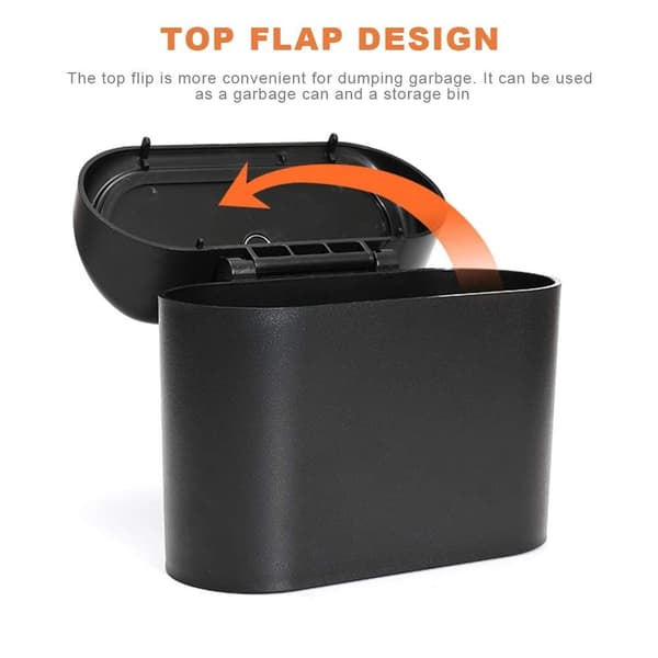 2 pack small waterproof car bin with lid — view 6