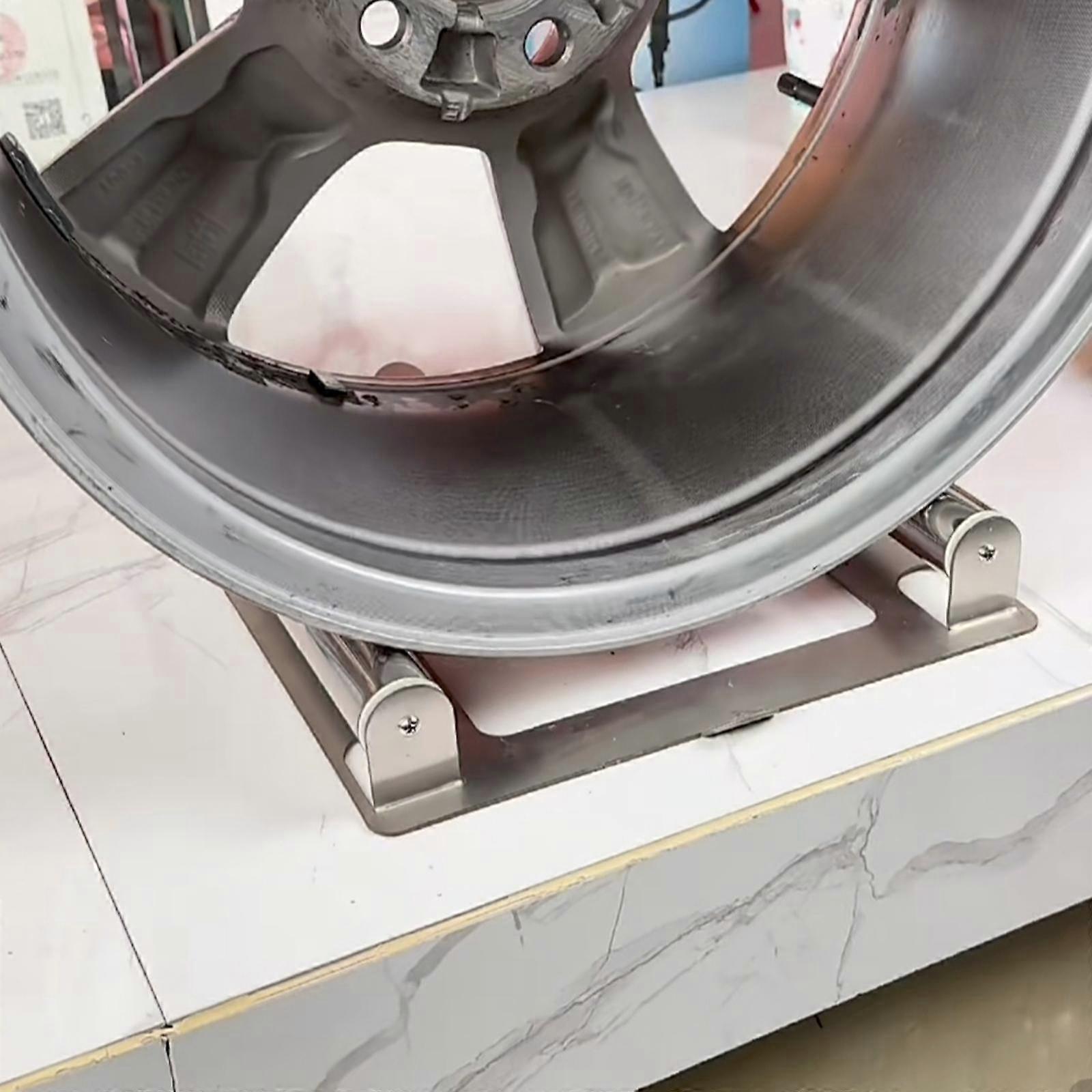 Steel wheel rim stand for tyre shine — view 5