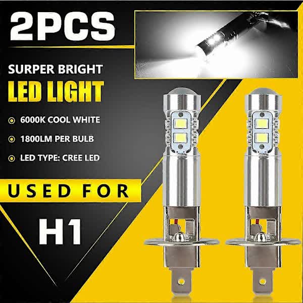 2x H1 LED headlight conversion kit 6000K — view 3