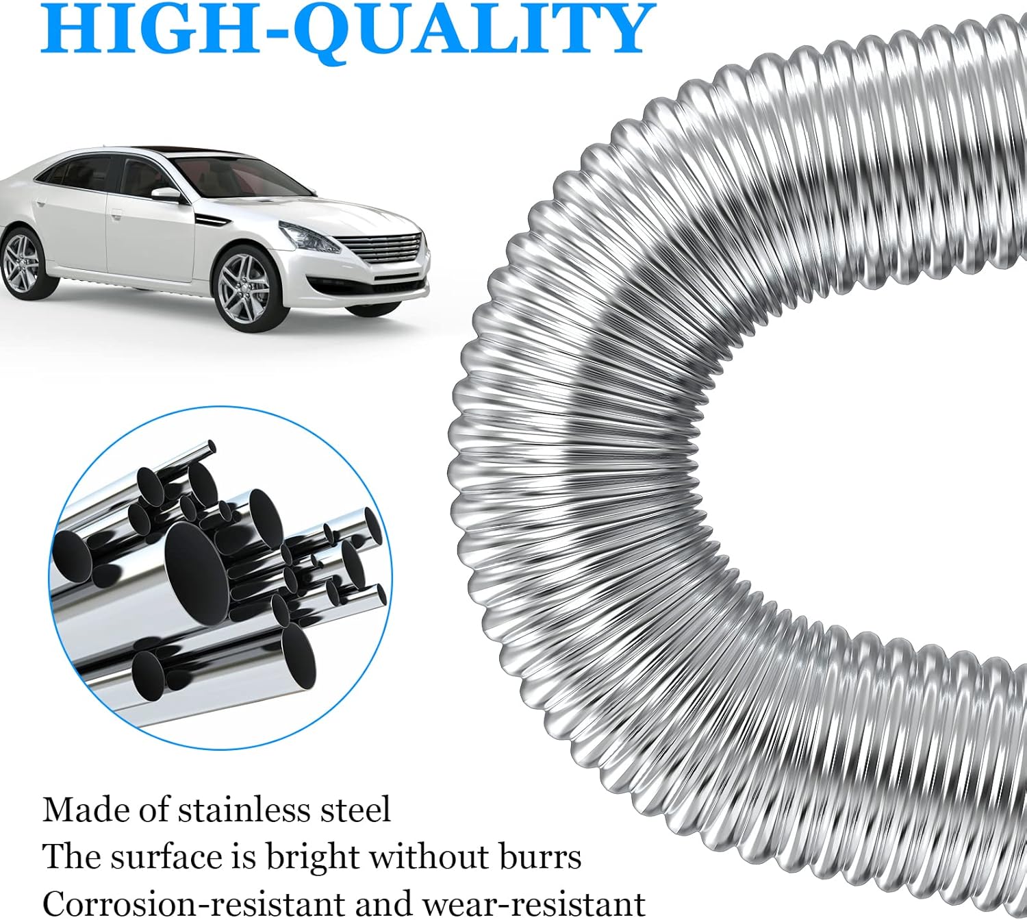 60cm stainless steel parking heater exhaust pipe — view 4