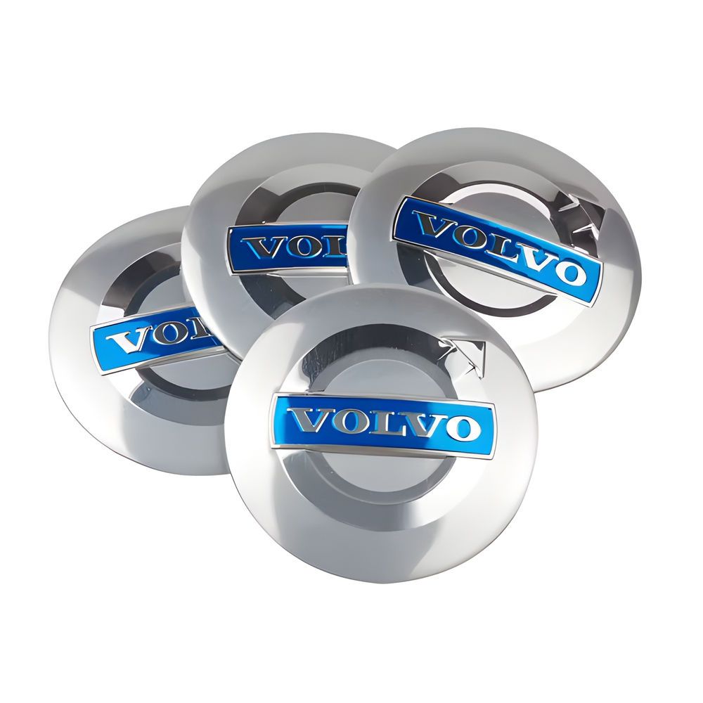 4-Pack Volvo Wheel Hub Emblem Center Caps — view 2
