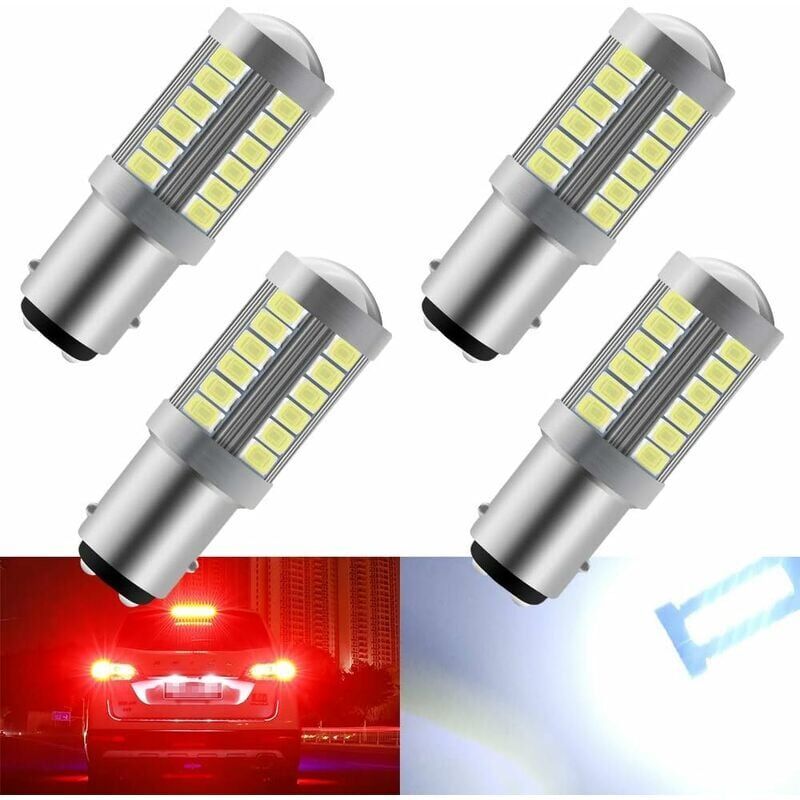 4-pack 1157 LED trailer bulbs white — view 2