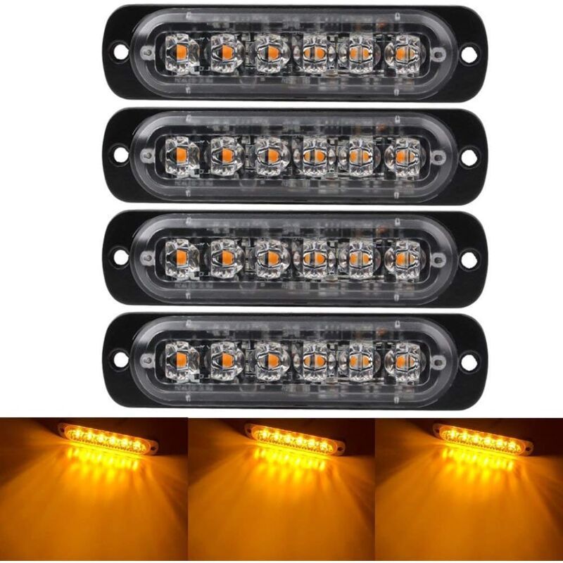 4-pack 6 LED emergency strobe lights — view 2