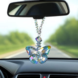 Crystal Glass Butterfly Car Key Charm Mirror — view 4