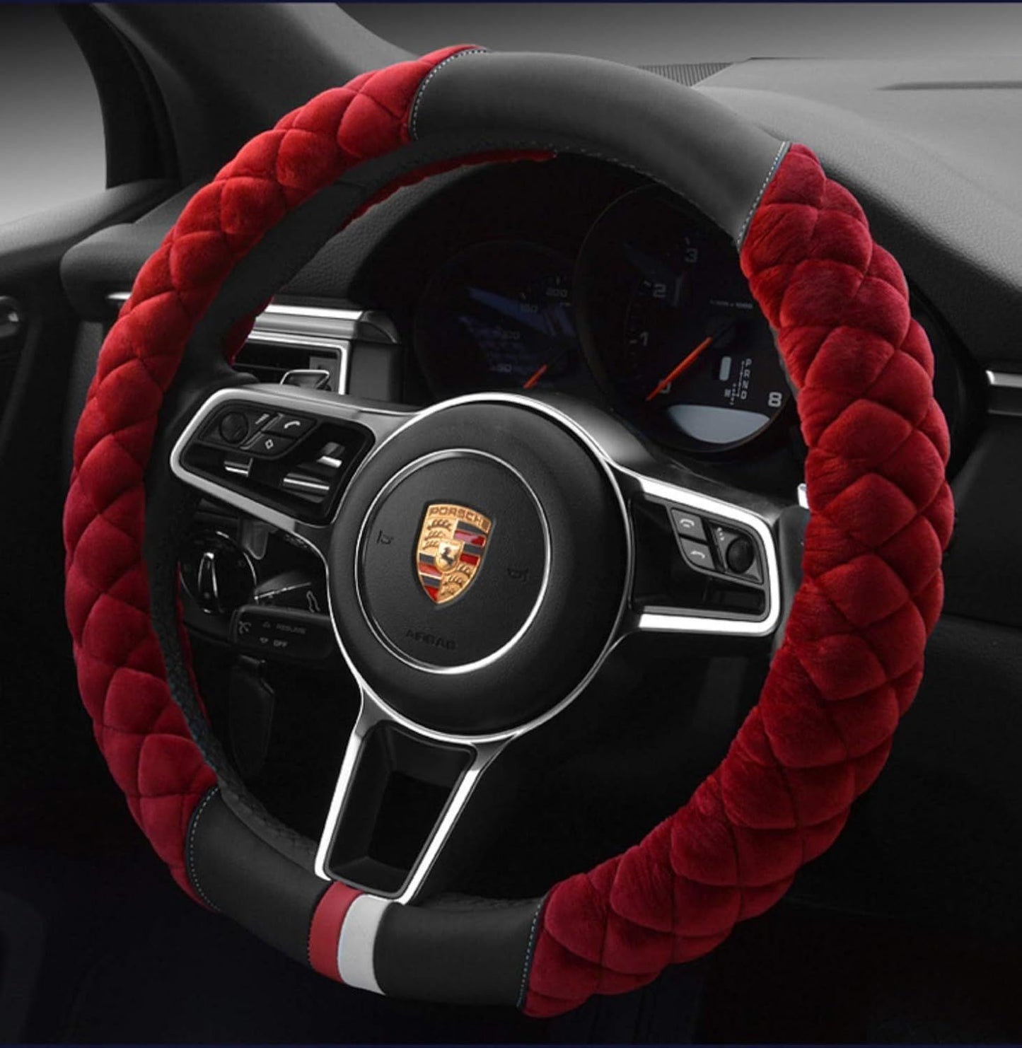 Luxury Fluffy Steering Wheel Cover for Men — view 7