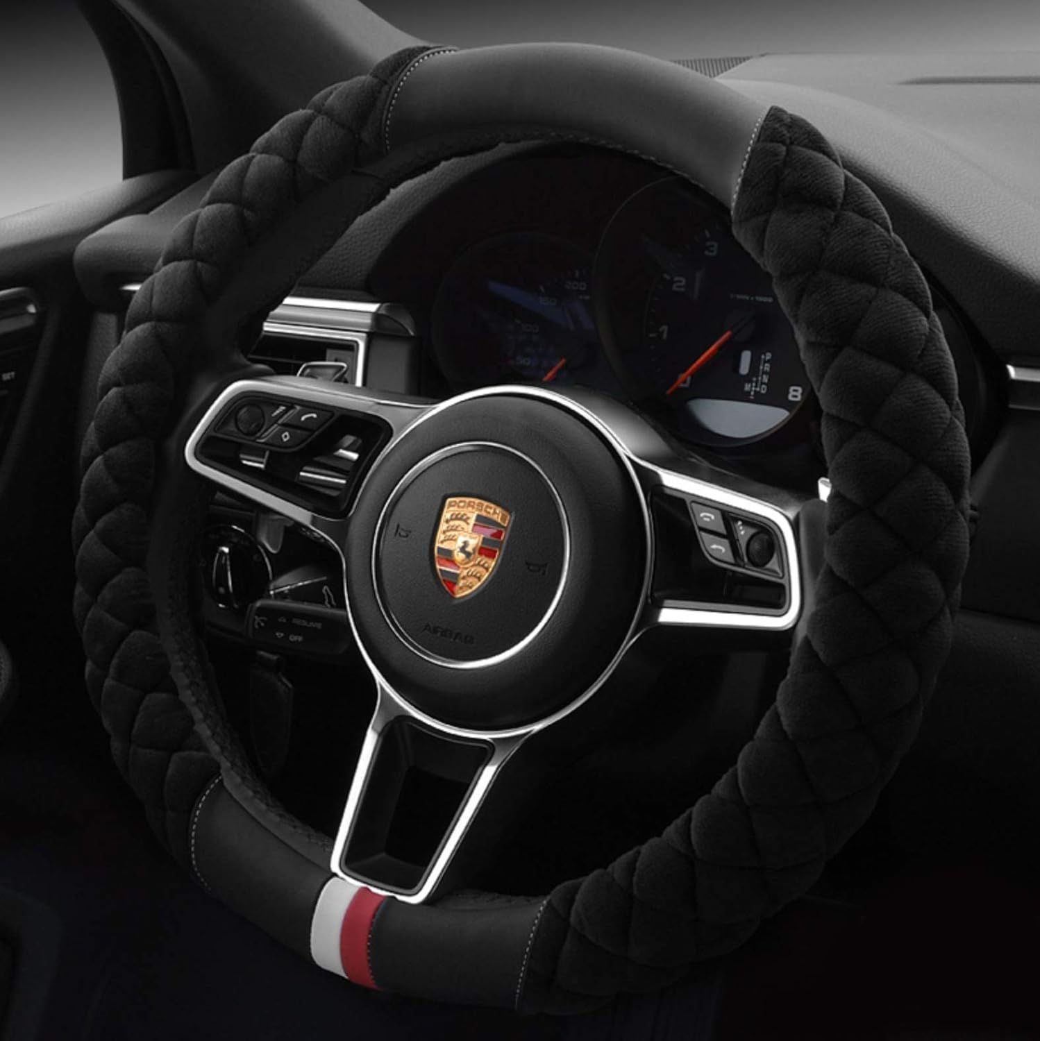 Luxury Fluffy Steering Wheel Cover for Men — view 6