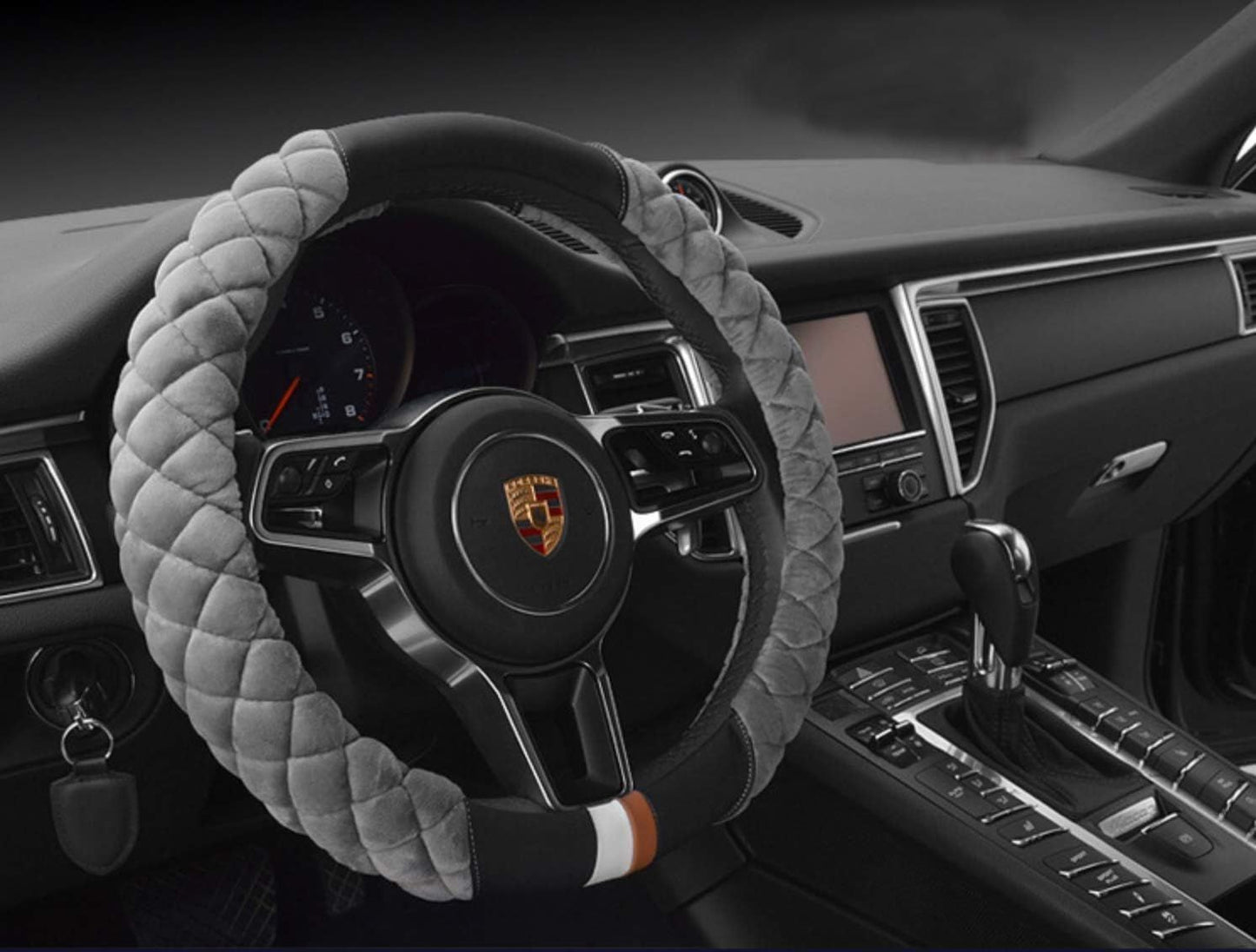 Luxury Fluffy Steering Wheel Cover for Men — view 3